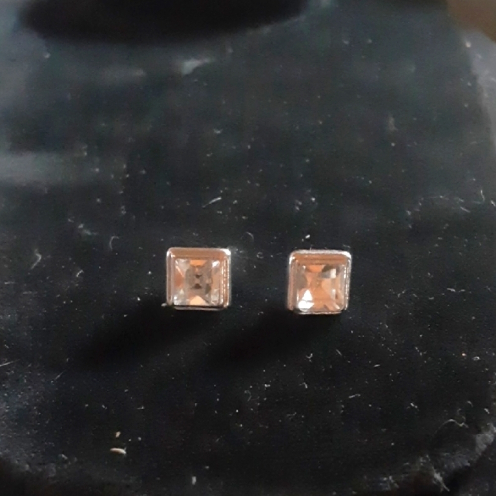 Elegant Square Rhinestone   Stud Earrings